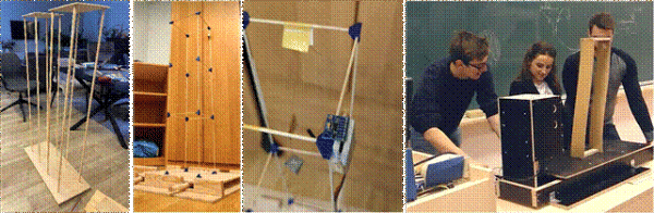 Student DIY structural models and a vibrating platform